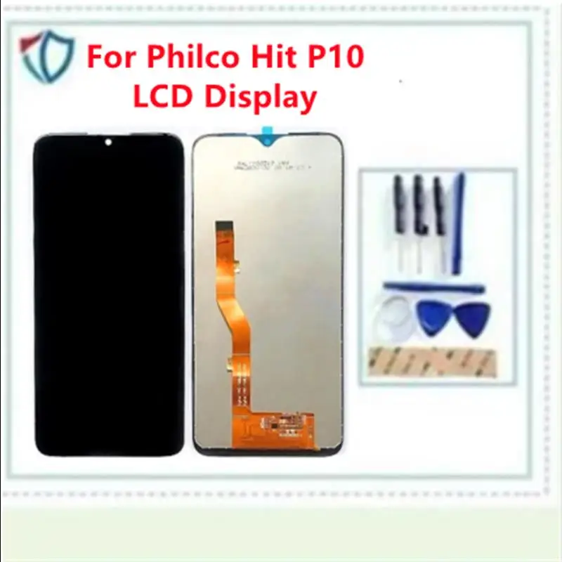 Top 100% Tested LCD Display For Philco Hit P10 LCDs Touch Screen Digitizer LCD Display Assembly Panel Front Glass Sesnor Tools