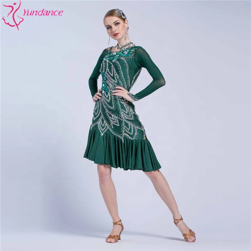 

Latin dance dress clothing for adult, female national standard competition performance