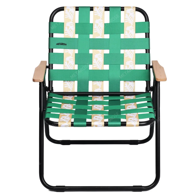 custom.Portable Heavy-duty Adjustable Back Weather-resistant Camping Folding Webbed Beach Chair