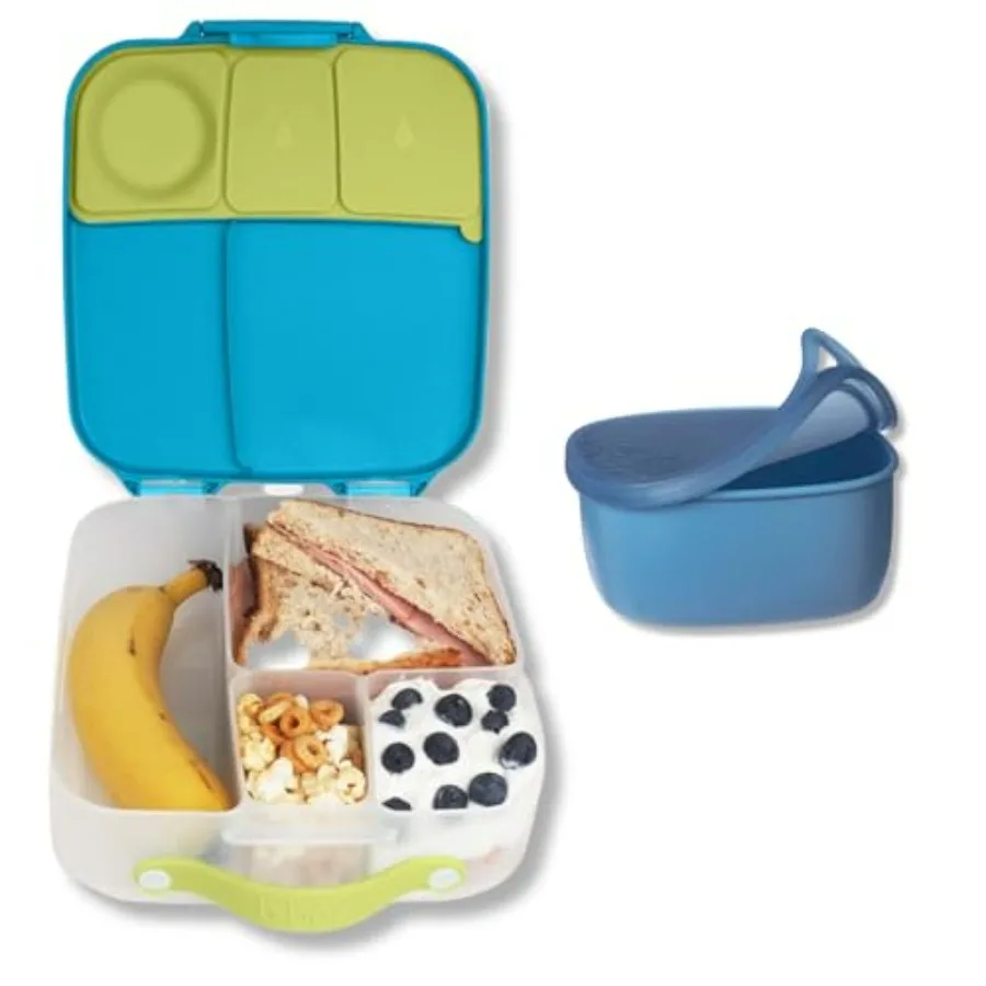 

Lunchbox (Ocean) + Lunch Tub (Ocean) Combo Pack: Jumbo Kids Bento Box + Leakproof Container. Container Fits Inside Lunch Box.