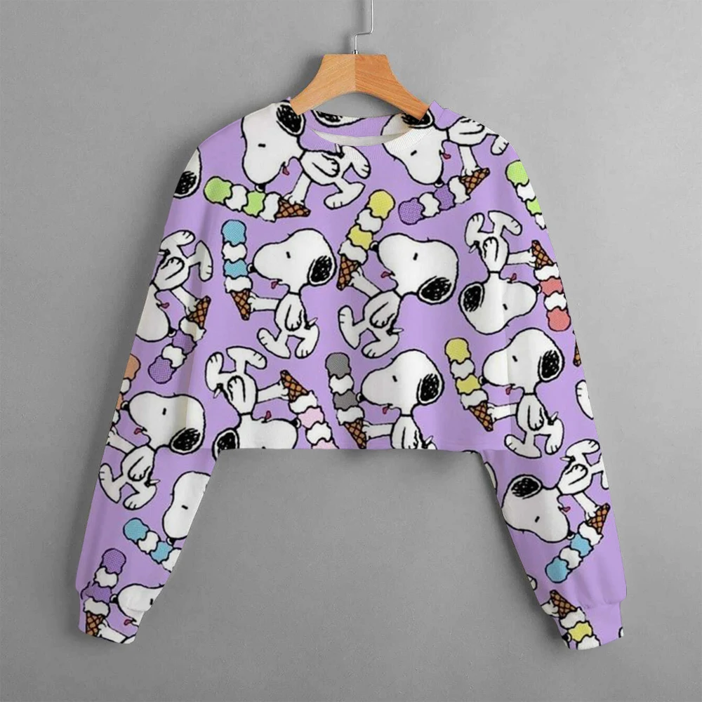 Snoopy print Children's Hooded Sweater Children's Anime Clothes lovely Girls Middle School Big Children's Brand Top ﻿ ﻿