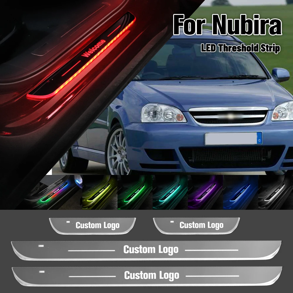 

For Chevrolet Nubira 2005-2011 Car Door Sill Light Customized Logo LED 2008 2009 2010 Welcome Threshold Pedal Lamp Accessories