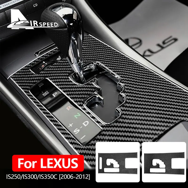 

Настоящее мягкое углеродное волокно для Lexus IS IS250 300 350C 2006 2007 2008 2009 2010 2011 2012 LHD Автомобильная наклейка на панель переключения передач