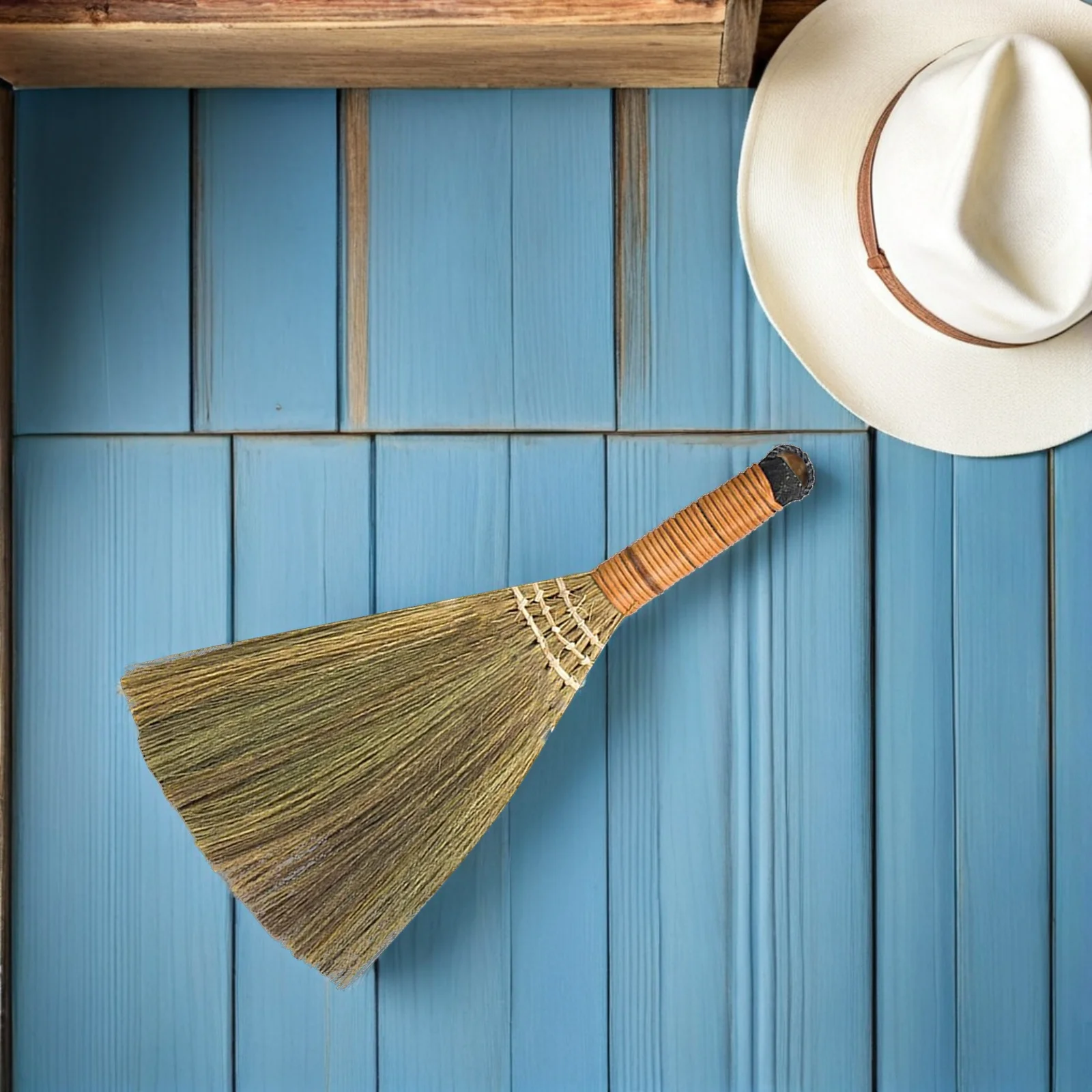 2 قطعة مكنسة خشبية صغيرة متينة للتنظيف المدمج مكنسة سطح المكتب المنزلية أداة عملية خفيفة الوزن أداة مكنسة المكنسة #4