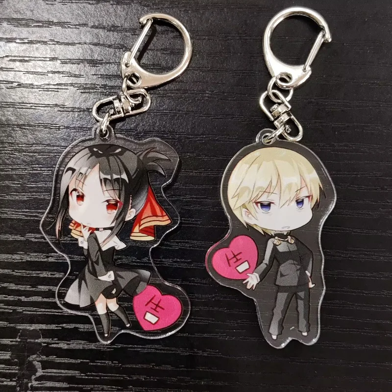 Kaguya-Sama: Love Is War Anime Figures Shinomiya Kaguya Iino Miko Cosplay Acrylic Key Chains Kawaii Bag Pendant Decor Fans Gift