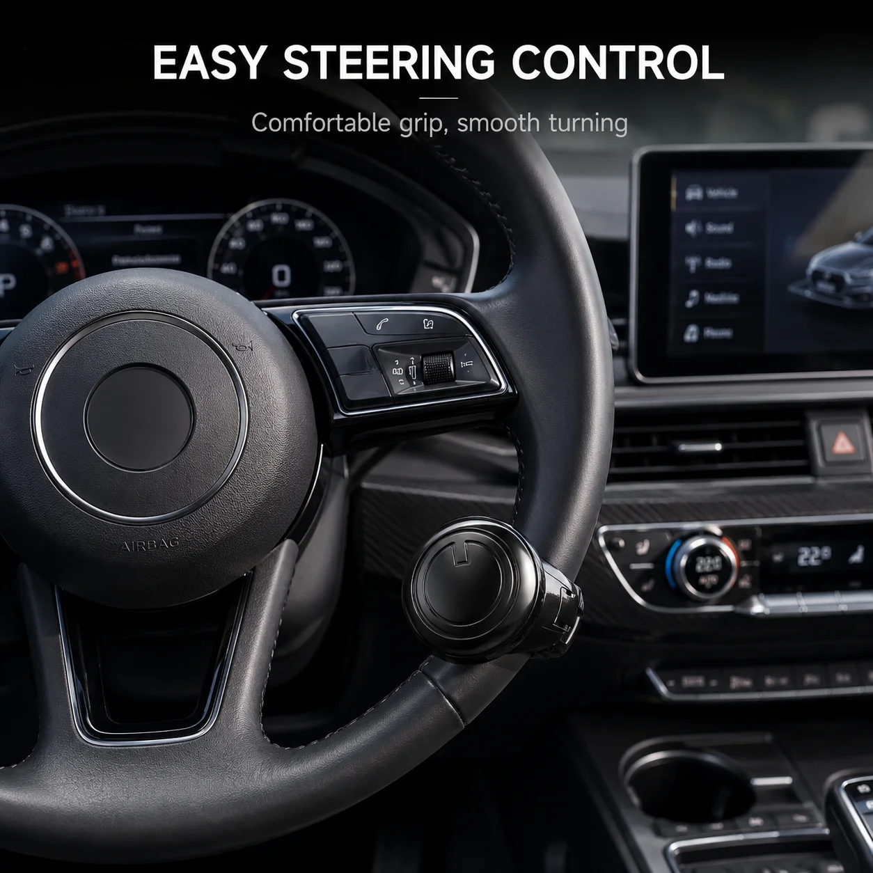 New Car Steering Wheel Booster Steering Wheel Ball 360 Degree Rotating Grip One Hand Labor-saving Handle Spinner Tools