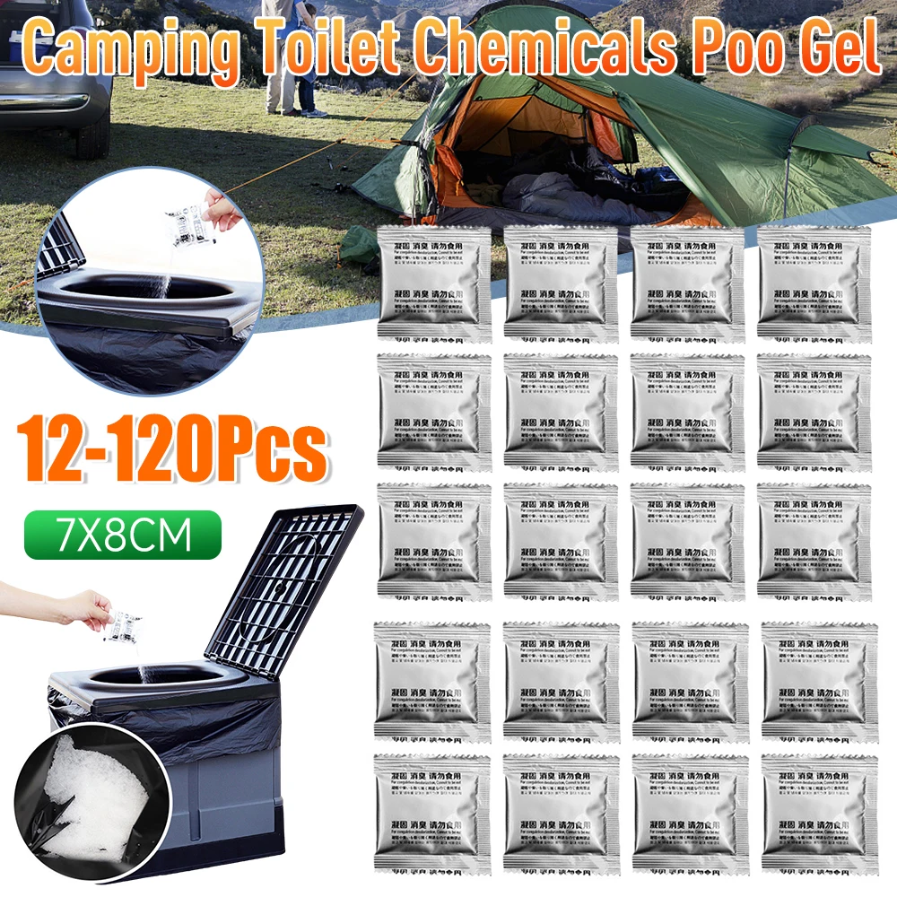12-60PCS Outdoor Wc Pulver Wc Poo Pulver Gel Eco Saugfähigen Gel Notfall Wc Abfall Behandlung Camping Wandern liefert