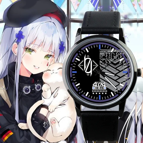 Anime Girls Frontline Watch 404 ARTeam M4A1 HK416 Waterproof Watches for Men And Women Student Customized Gifts