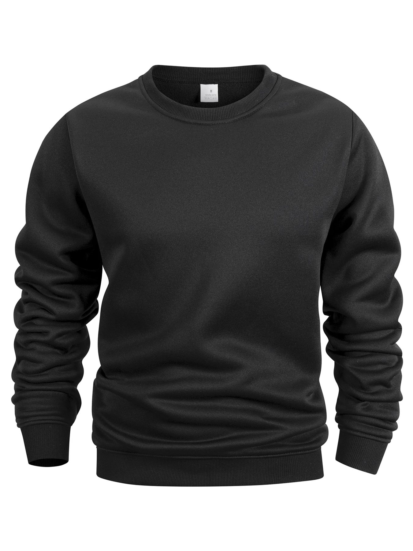 Men's Casual Sweatshirts Spring Autumn Crew Neck hoodies Long Sleeve Solid Basic Pullover Jogging Tops Man Streetwear  ﻿