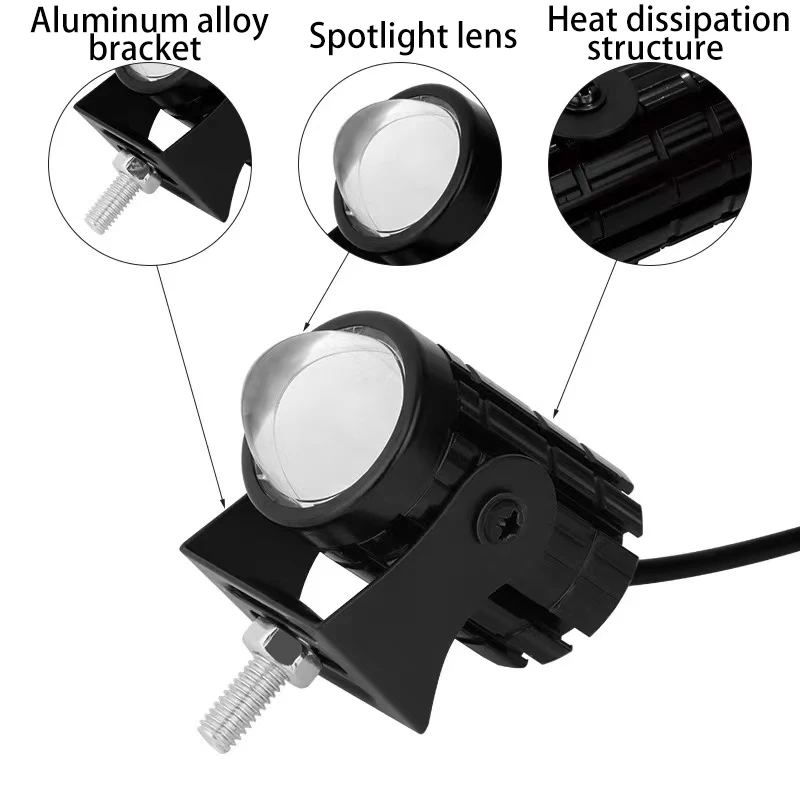 Motorcycle Headlamps LED Headlight Dual Color Spotlight With lens For Dirt Pit Bike YAMAHA HONDA Surron Motorcycle Accessories