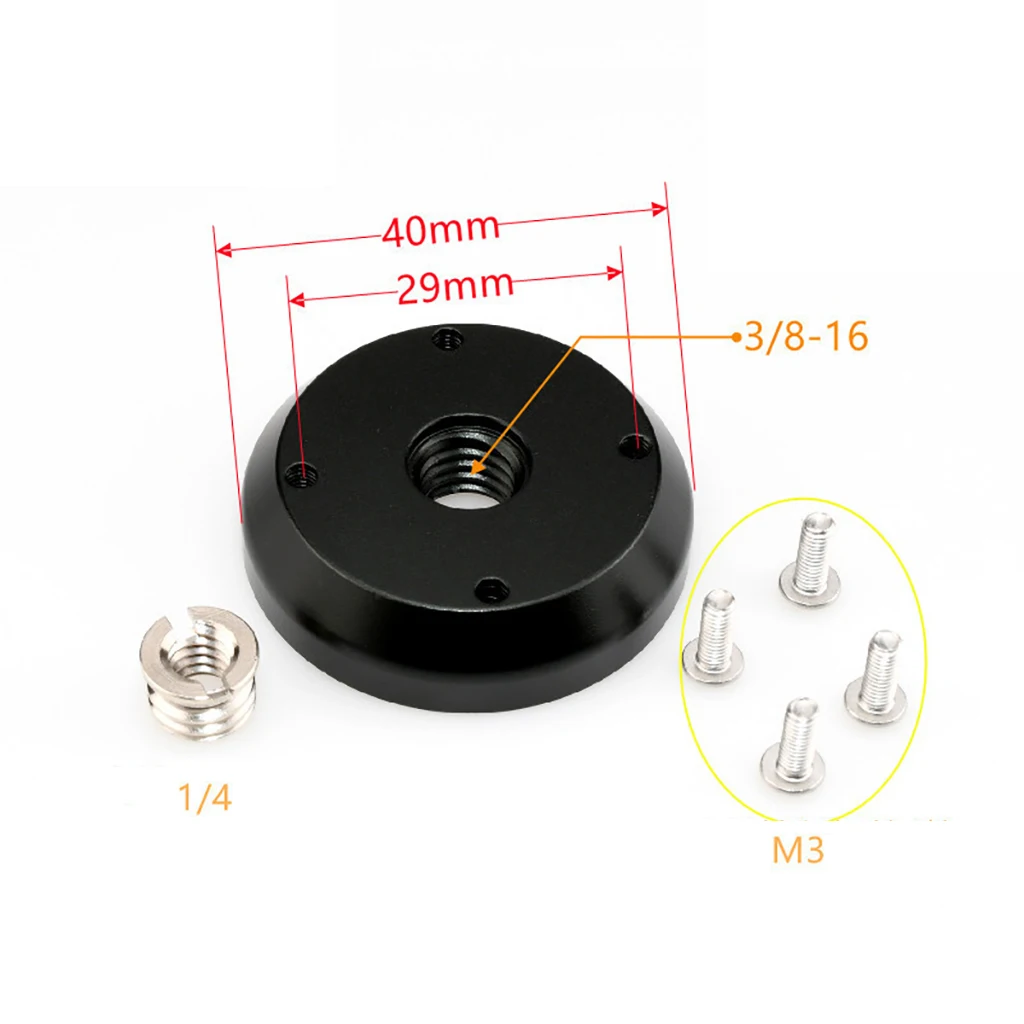 3/8" 1/4" Stativadapterhalter Wandhalter Klemmhalterung zum Anschluss von Kamera und Monitorlichtblitzbefestigung Außenplatte – Detail 30