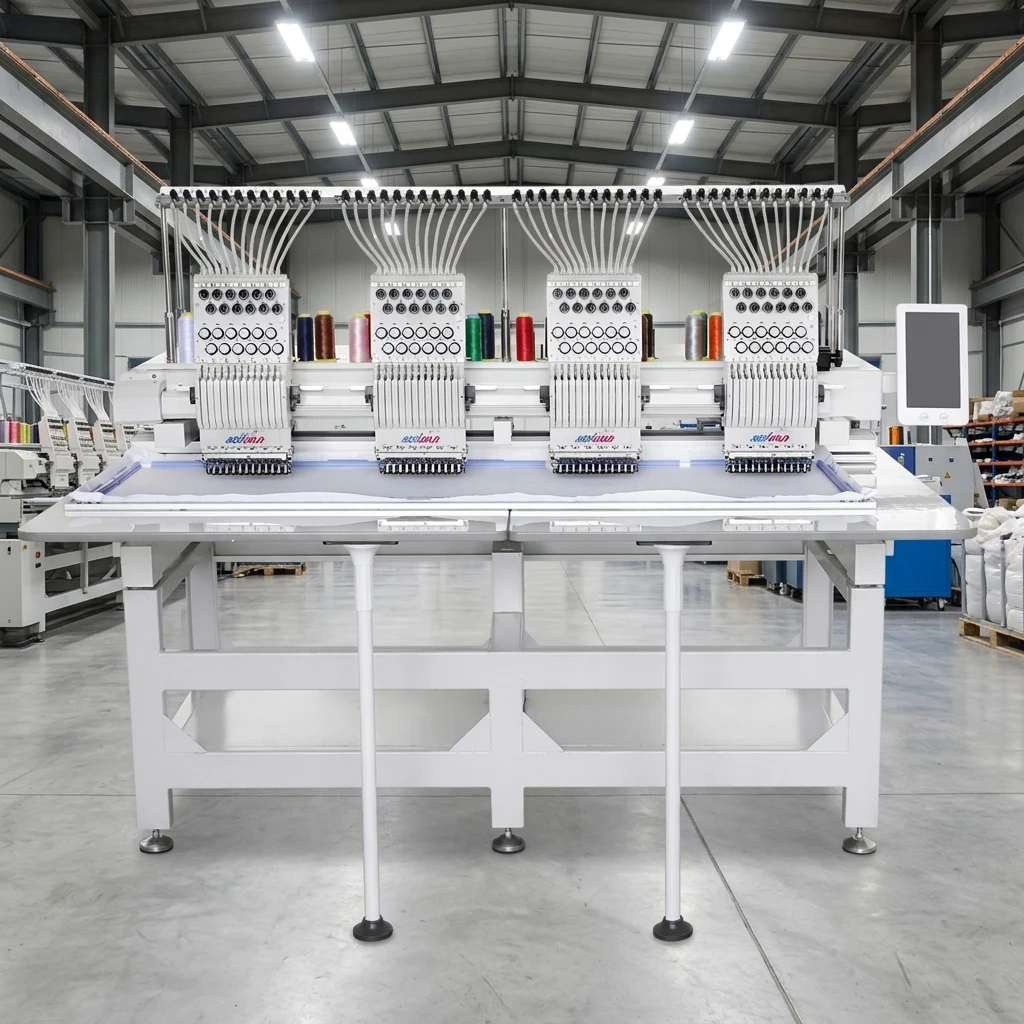 REVHON All-in-One 4-Head Computerized Automatic Cap Embroidery Machine with 15 Needles New Home Use Bearing Gear