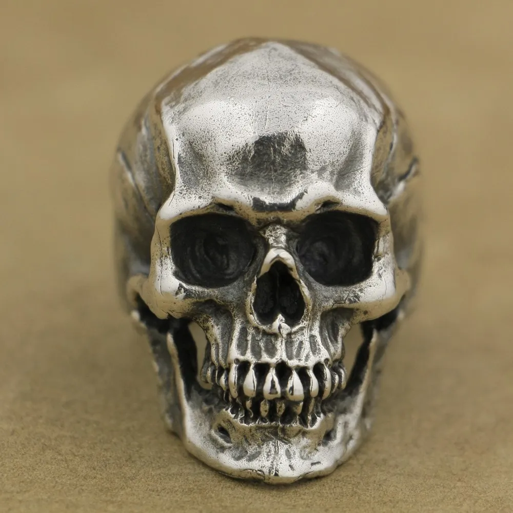 925 Sterling Silver High Detail Skull Rings for Men Biker Punk Jewelry TA50 US Size 7~15 BZ