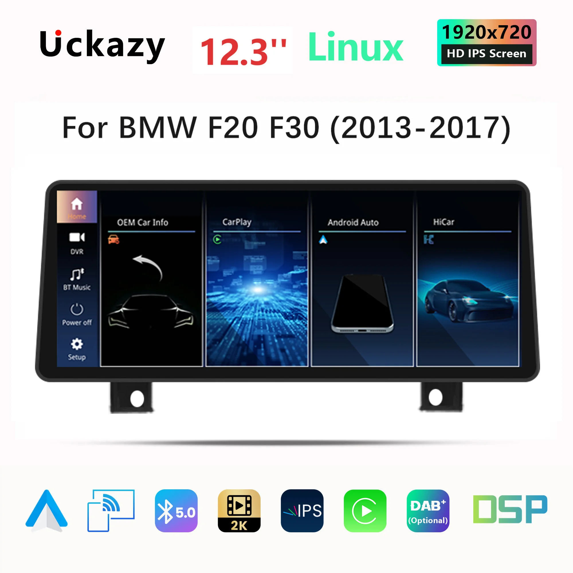 Linux HD Screen 12.3 Wireless Carplay Android 14 Car Multimedia Player  BMW 1 /2 Series 3 /4 Series  F30 F20 F31 F22 F21 F32 F33 F36 EVO NBT Radio Screen WIFI Navigation Head Unit