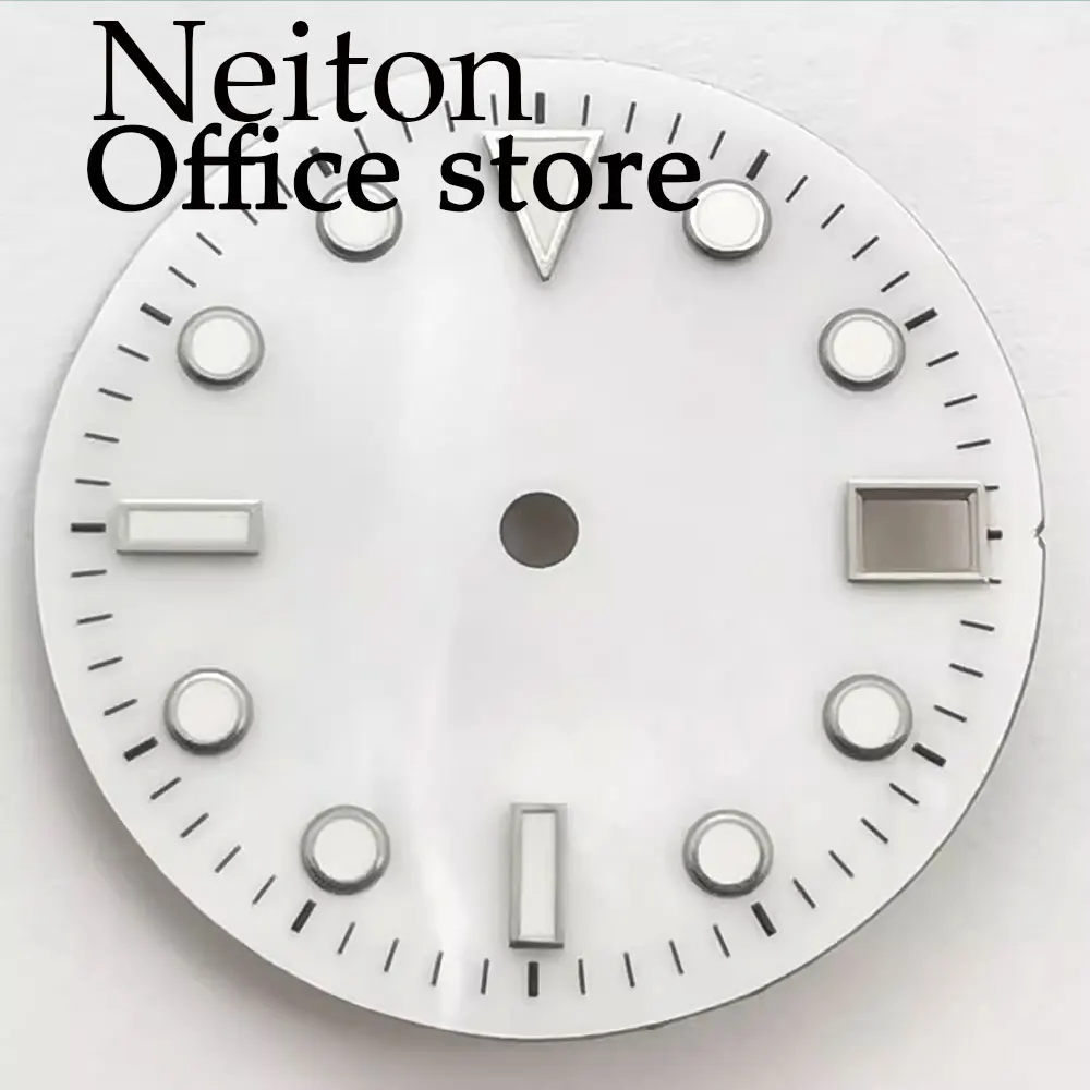 NEITON28.5mm shell dial black blue green white yellow watch dial luminous dial fit NH35 movement