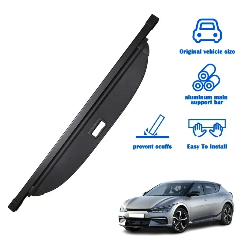 

Car Interior Accessories Black Retractable Parcel Shelf Cargo Cover for KIA EV6