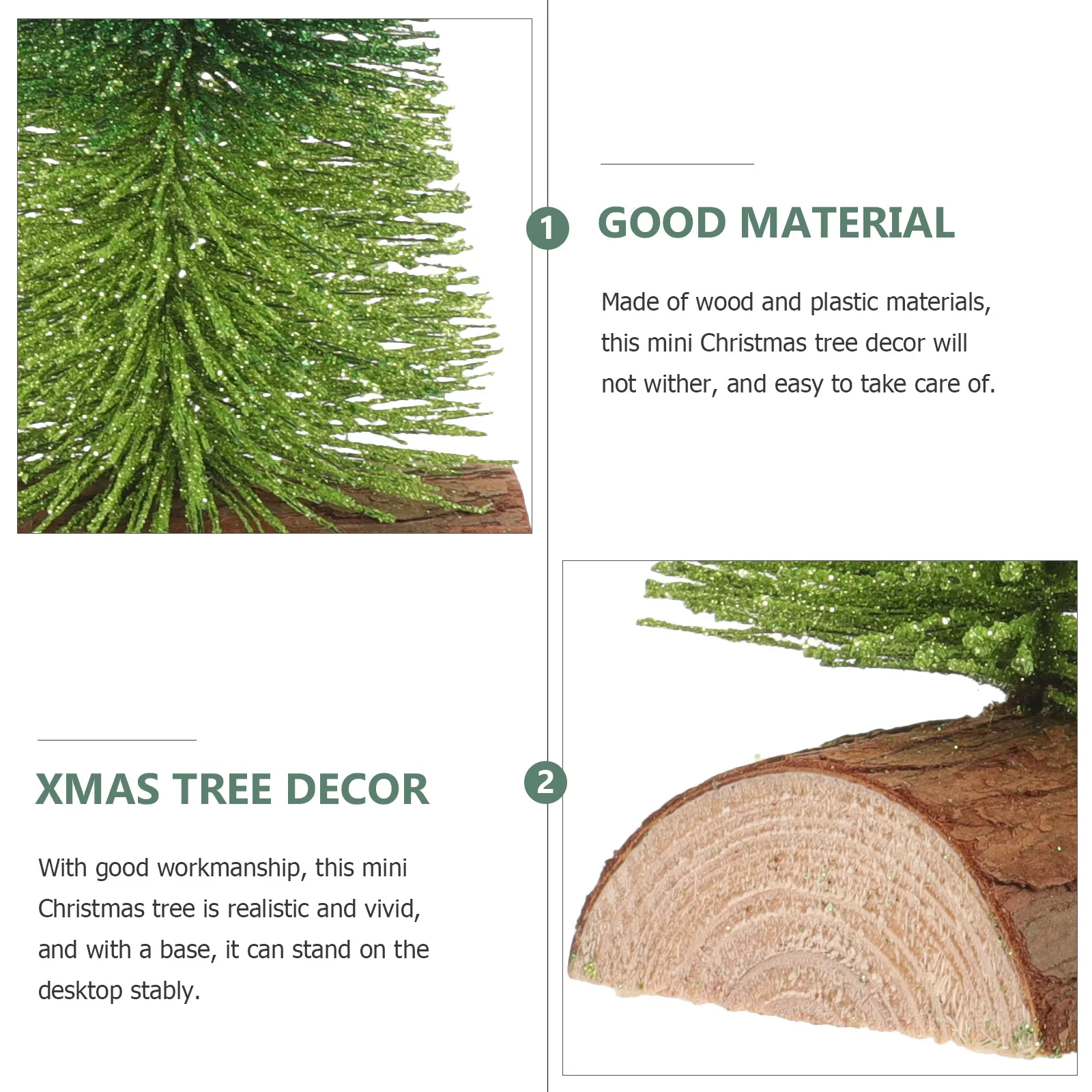 

Miniature Christmas With Wooden Base Artificial Pine Tree Desktop Decor For Home Office Tabletop Xmas Ornament Festival Scene