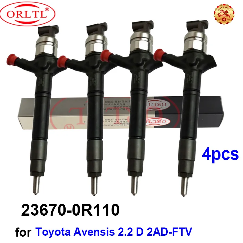 

4PCS ORLTL Original Fuel Injection 23670-0R110 23670 0R110 236700R110 FOR Toyota Avensis 2.2 D 2AD-FTV