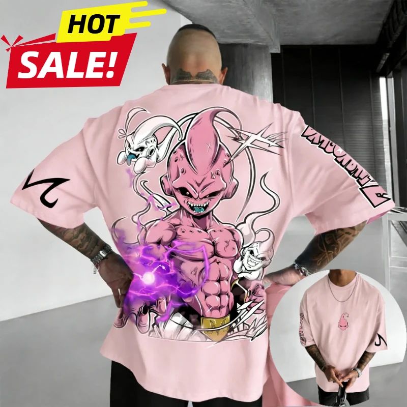 

Super Saiyan Dragon Ball Majin Buu Vintage Harajuku Anime Men Summer T-Shirt Loose Women Streetwear Casual Short Sleeve Tee Top