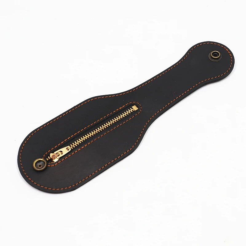 Genuine Leather Coin Purse Men Boston Racket Sap Jacksap Vintage Cowhide Self Defense Multi Function EDC Wallet Waist Money Bag image 3