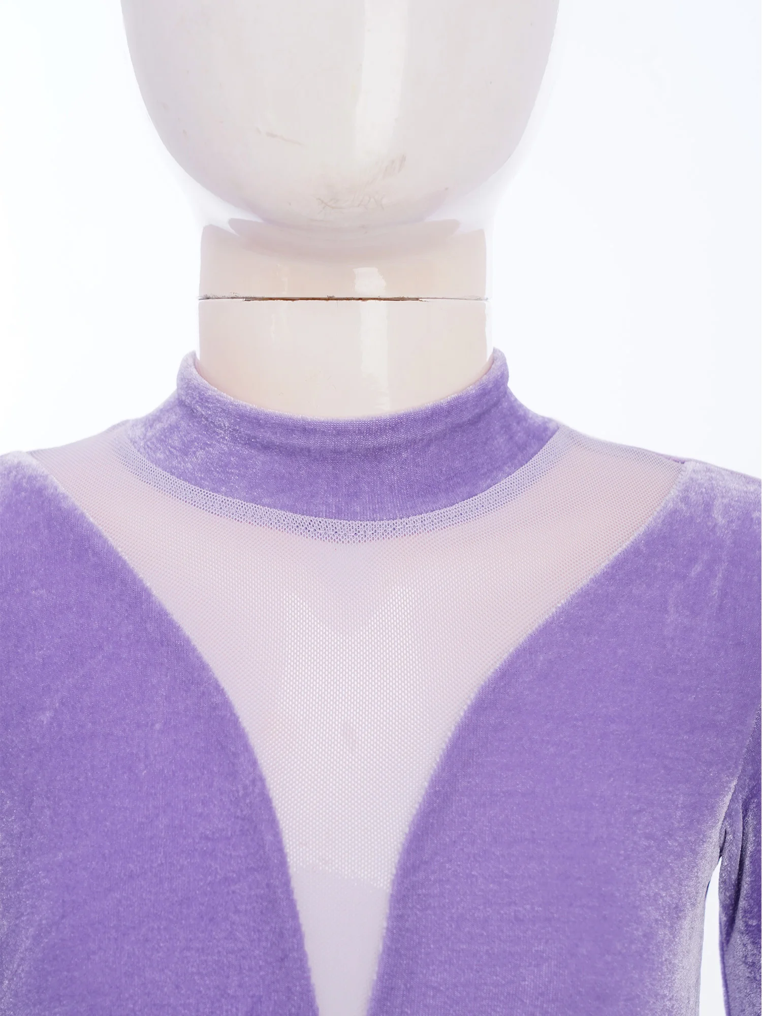 十代の女の子綿体操レオタードバレエダンスユニタード長袖ジッパーベルベットメッシュバレエダンスボディスーツパフォーマンスウェア