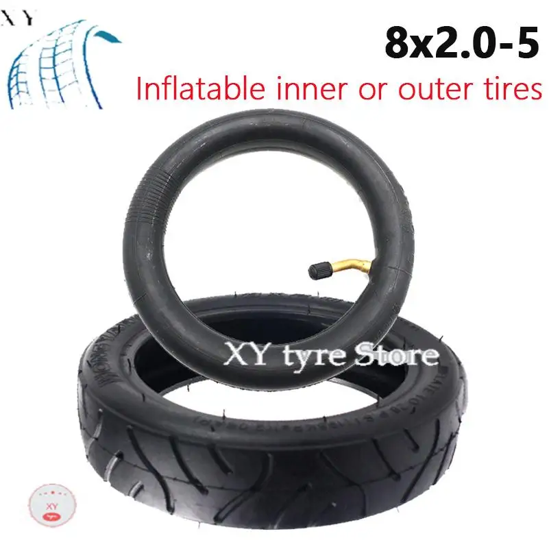 8 inch 8X2.0-5 Pneumatic Tyre Inner Tube Outer Tire for Electric Scooter Baby Trolley 8x2.0-5