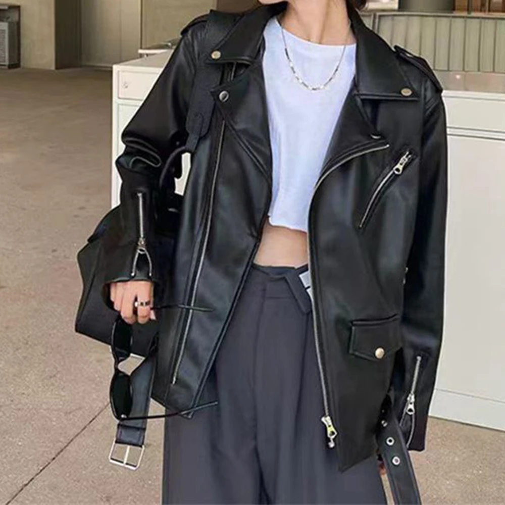 American 2026 leather new loose pu locomotive jacket temperament retro street leather jacket 2