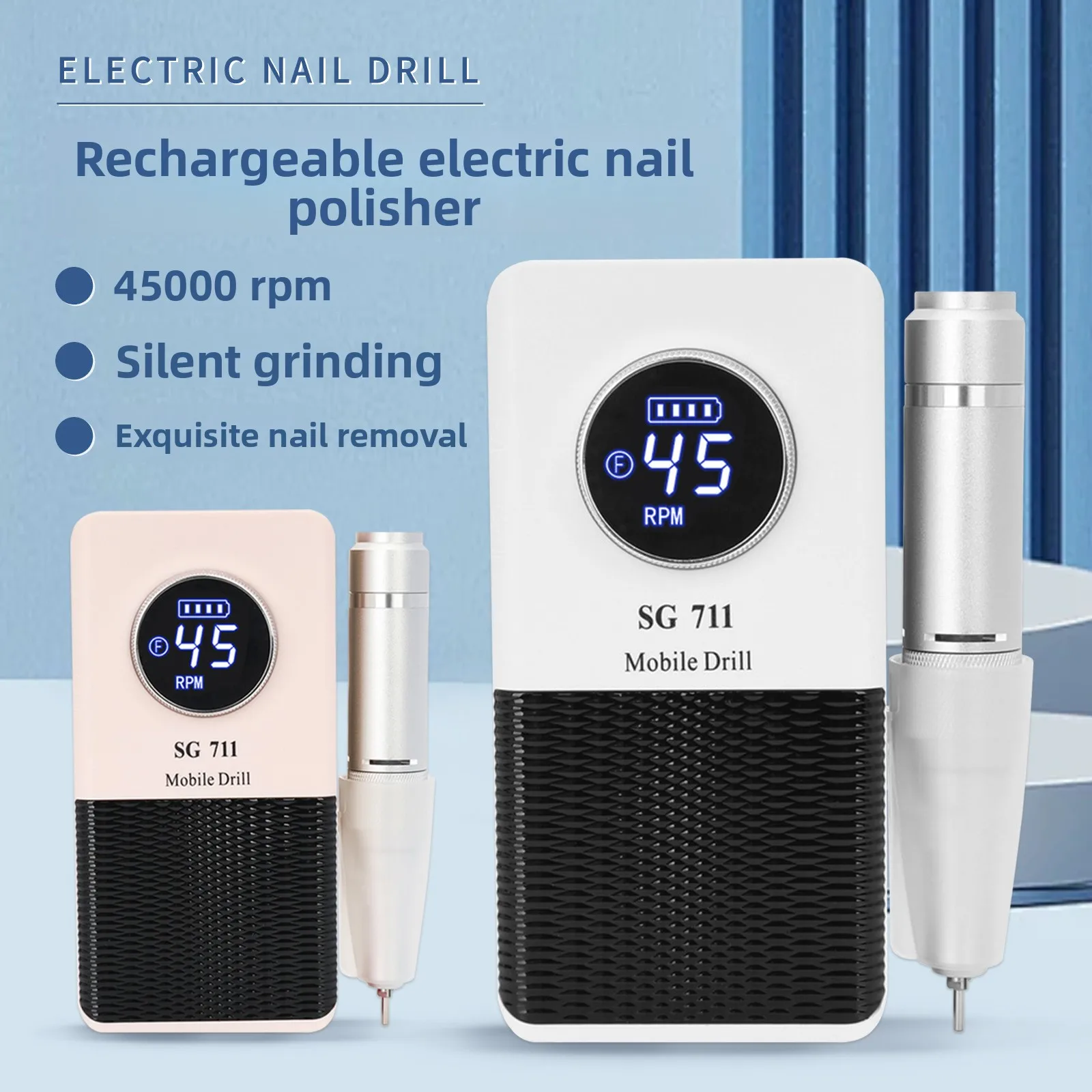 

45000 RPM Nail Drill Machine With HD LCD Display Rechargeable Nail Master For Manicure Portable Nail Drill Milling Machine