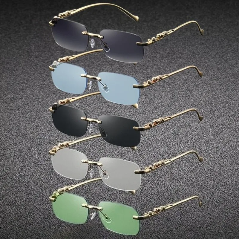 5 أزواج من النظارات النسائية العصرية بدون إطار وإكسسوارات الحفلات على طراز Y2K هدايا نظارات زخرفية غير رسمية