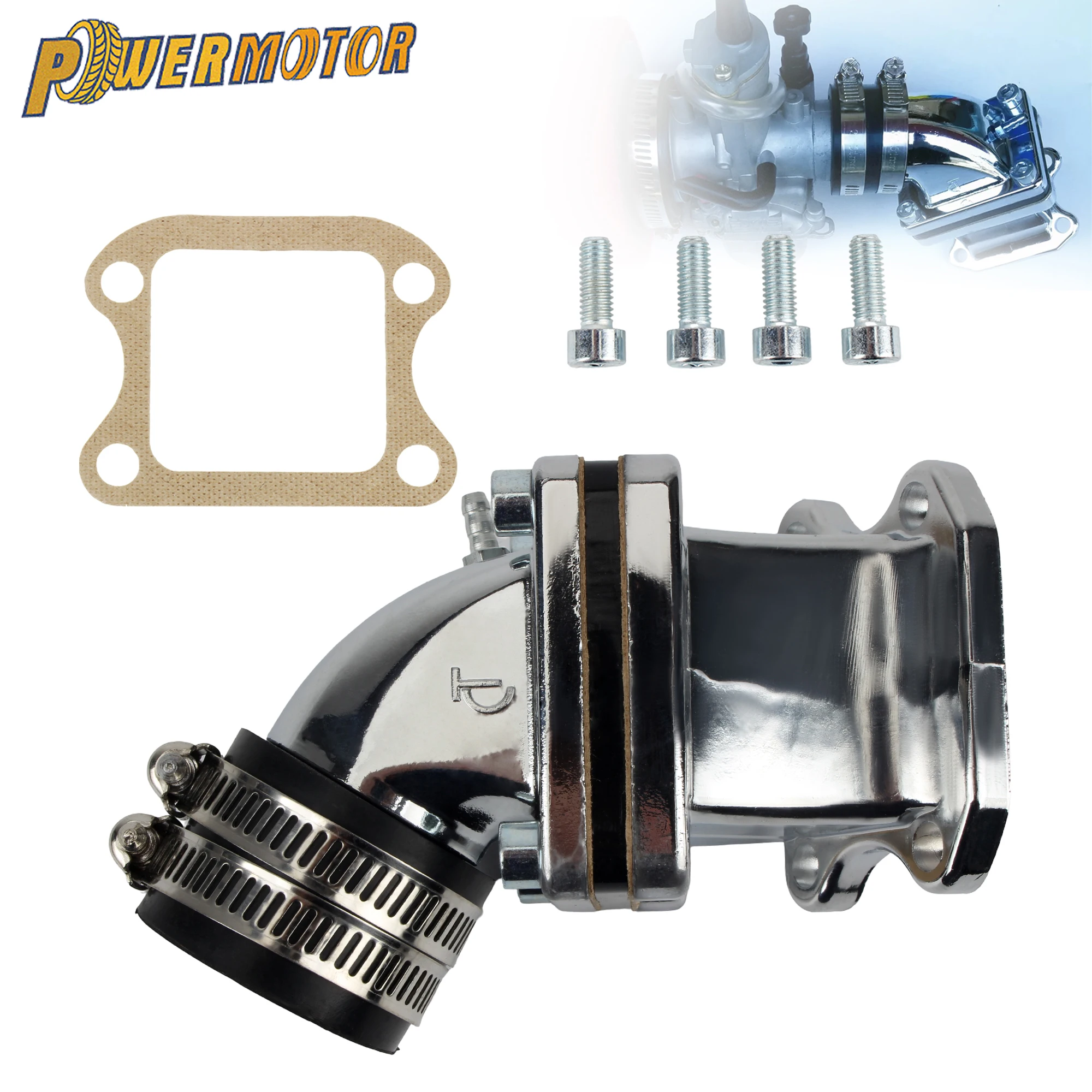 

Motorcycle Carburetor Connector Increase Inlet Intake Pipe For Dio AF18 AF28 AF27 49cc 50cc Elite 2T Scooter DirtBike Modified