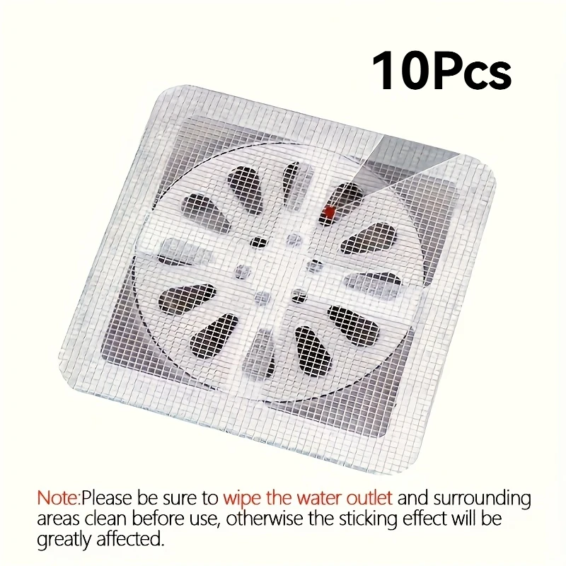 10Pcs Disposable Shower Drain Hair Catcher Mesh Shower Drain Covers Floor Sink Strainer Filter Hair Stopper For Bathroom Kitchen view 6