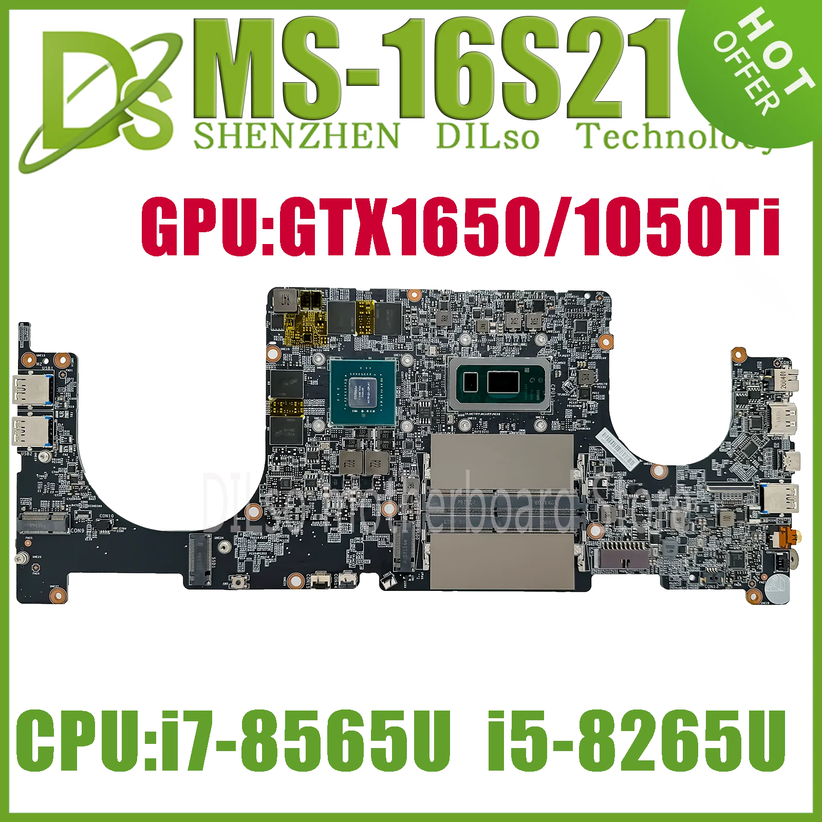 

KEFU MS-16S21 Mainboard For MSI PS63 Modern MS-16S2 VER1.0 Laptop Motherboard With i5-8265U i7-8565U CPU GTX1650 GTX1050Ti UMA