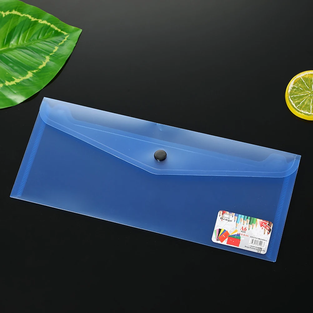 

6pcs Document Folders Colored Envelopes Plastic Storage Clear Pouch Folder File Check Man Lightweight Practical Use