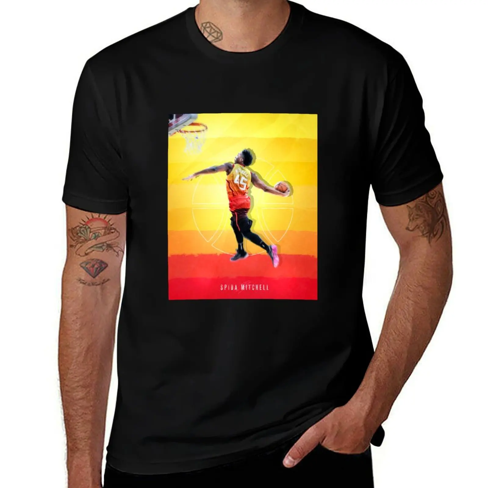 

Donovan Spida Mitchell Utah Sports Art T-Shirt anime tshirt quick drying sports fans Men's t shirts