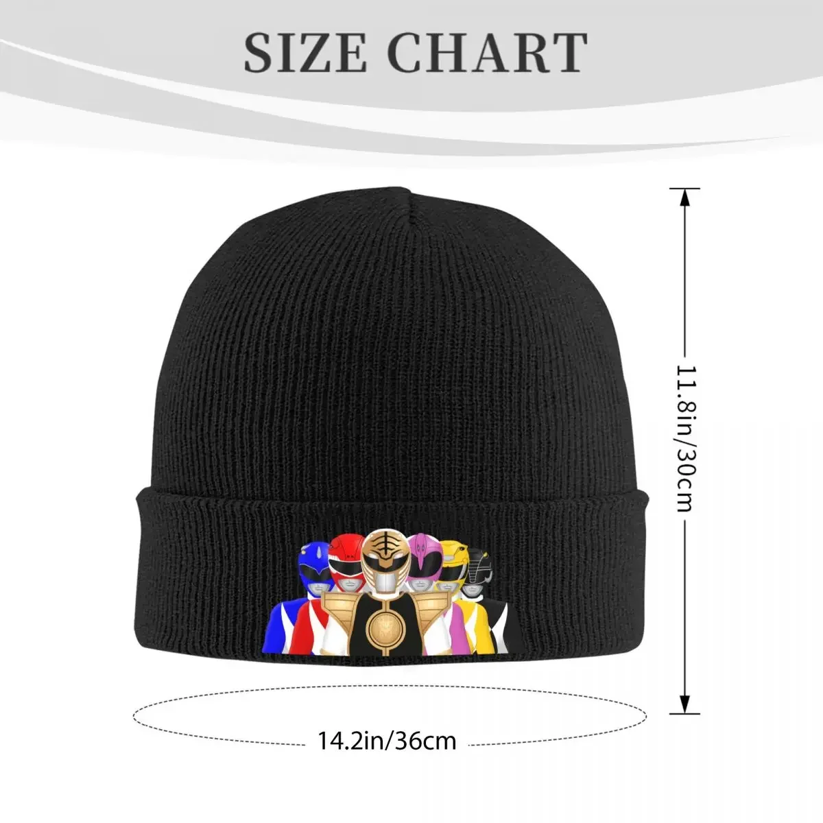 Mighty Morphin Power Ranger Warm Knitted Cap Hip Hop Bonnet Hat Autumn Winter Outdoor Beanies Hats for Men Women Adult