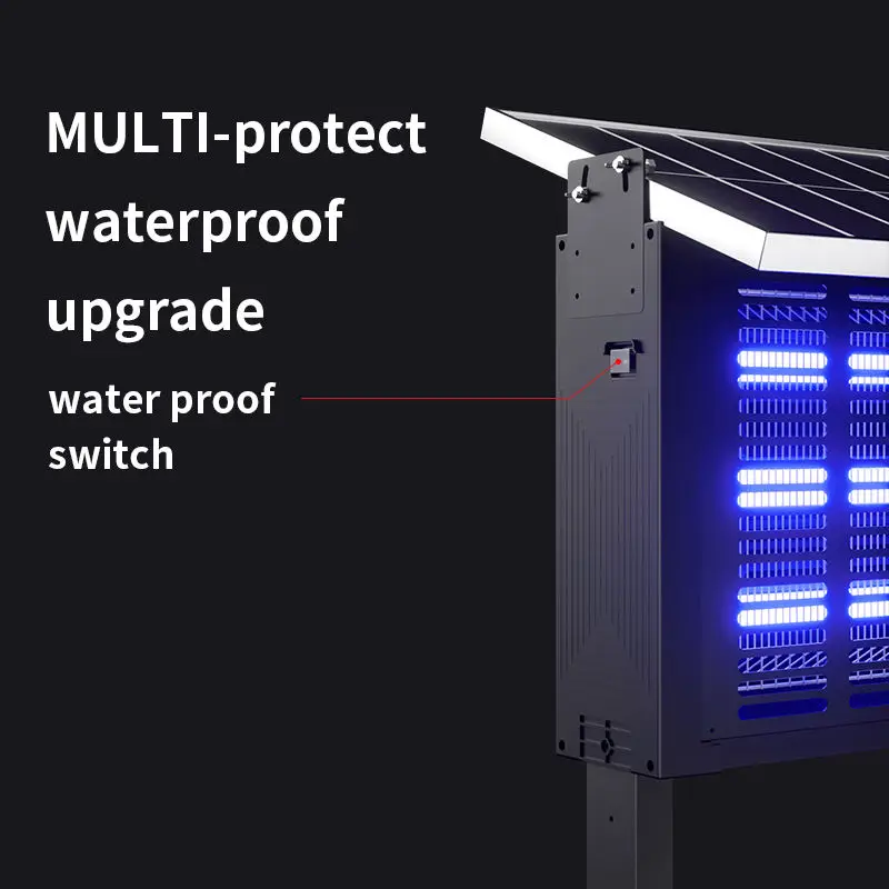 Picture 7: High Efficiency Outdoor Solar Powered  UV Light For Farm Courtyard Patio LED Mosquito Killer Lamp Garden Courtyard