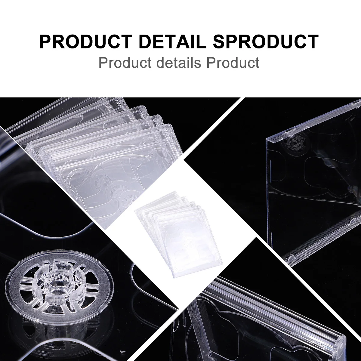 

5pcs Dual Jewel Case Clear Tray Standard Empty Dvd Case Portable Cd Storage Holder Media Cd Rack Organizer Hold 2
