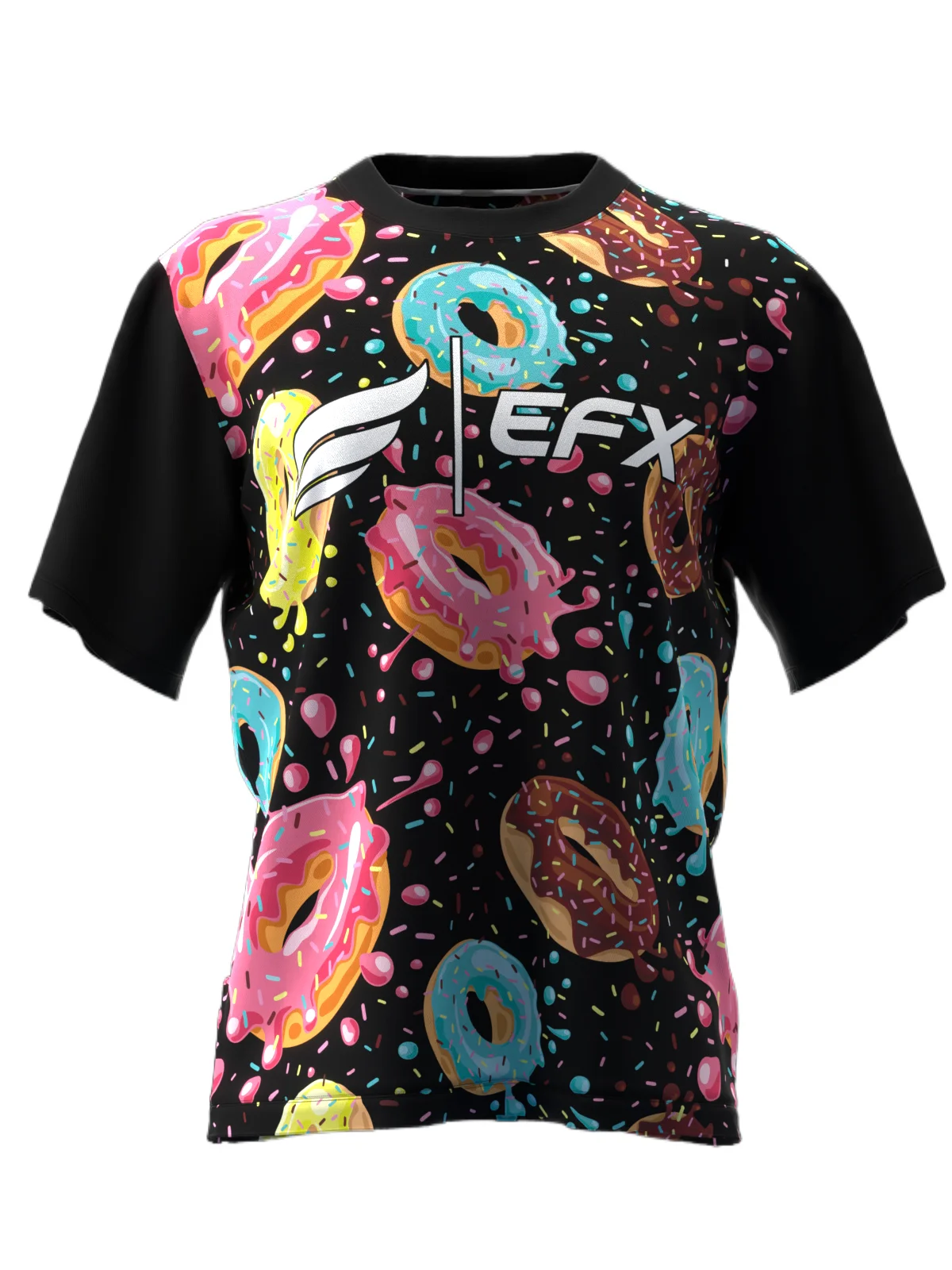 Printed Crewneck Bowling Jersey, Dual-purpose Athletic Casual Style, Quick Dry Breathable Cloth for Trendy Hobbyist Meetups