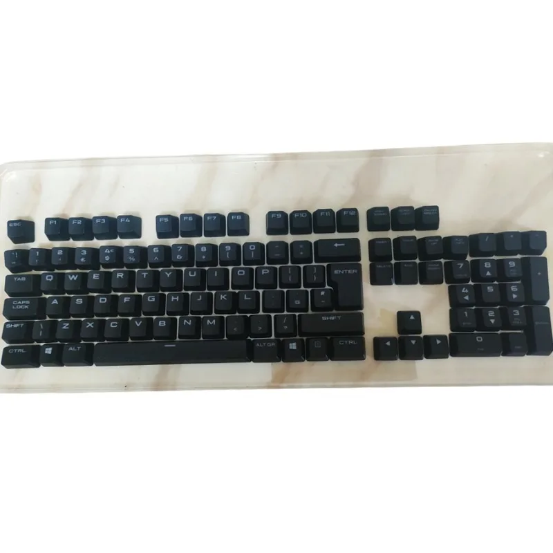 Un Set completo di tappi per chiavi Keycaps per CORSAIR K70 LUX/K70 LUX RGB/K95 tastiera meccanica nero bianco ABS PBT