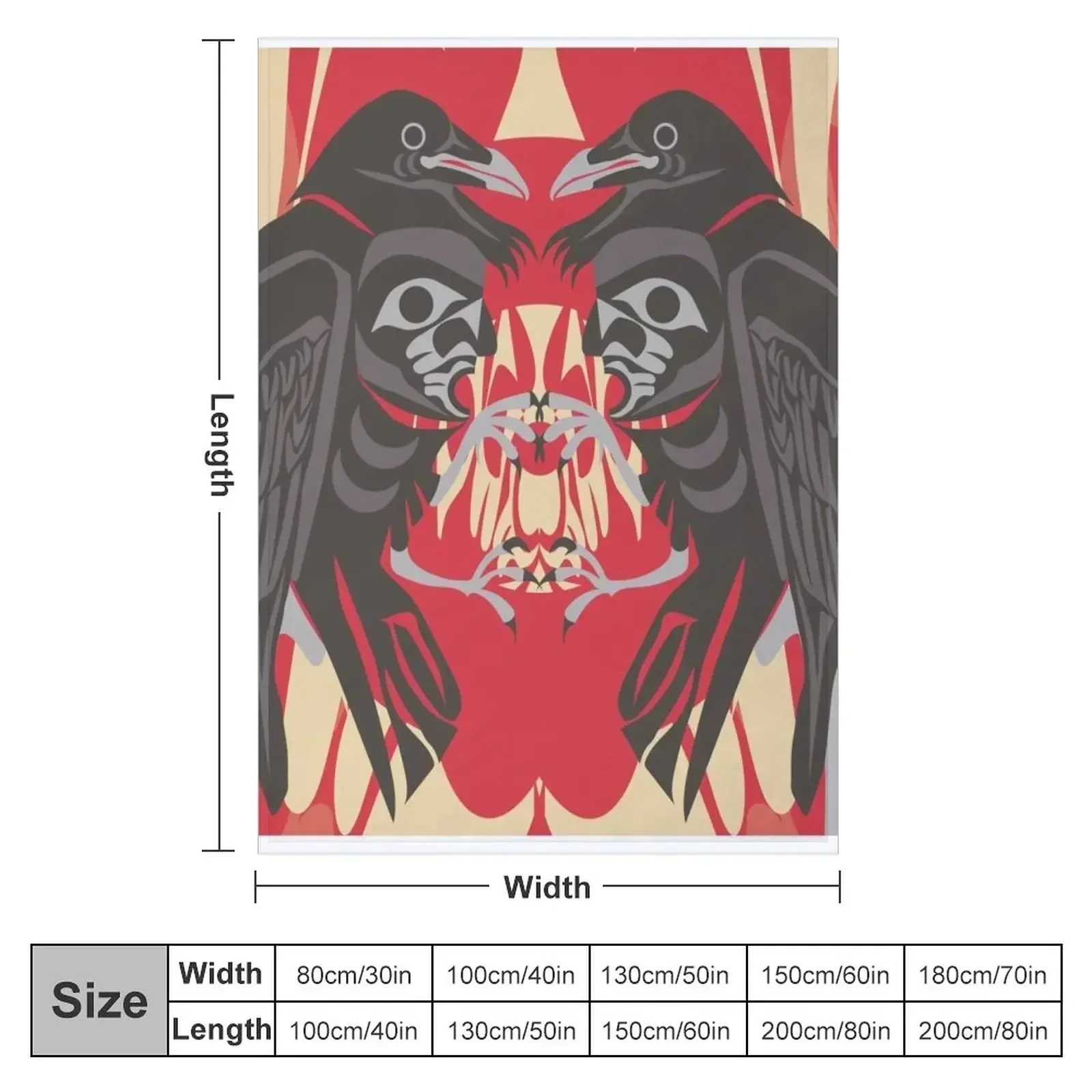 Raven Vision Throw Blanket