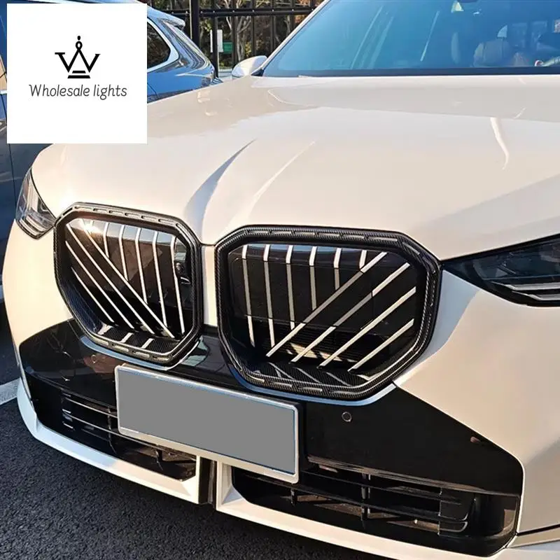 

For BMW X3 G45 2025 Carbon Fiber Car Front Central Grille Cover Frame Trim Decoration Accessories