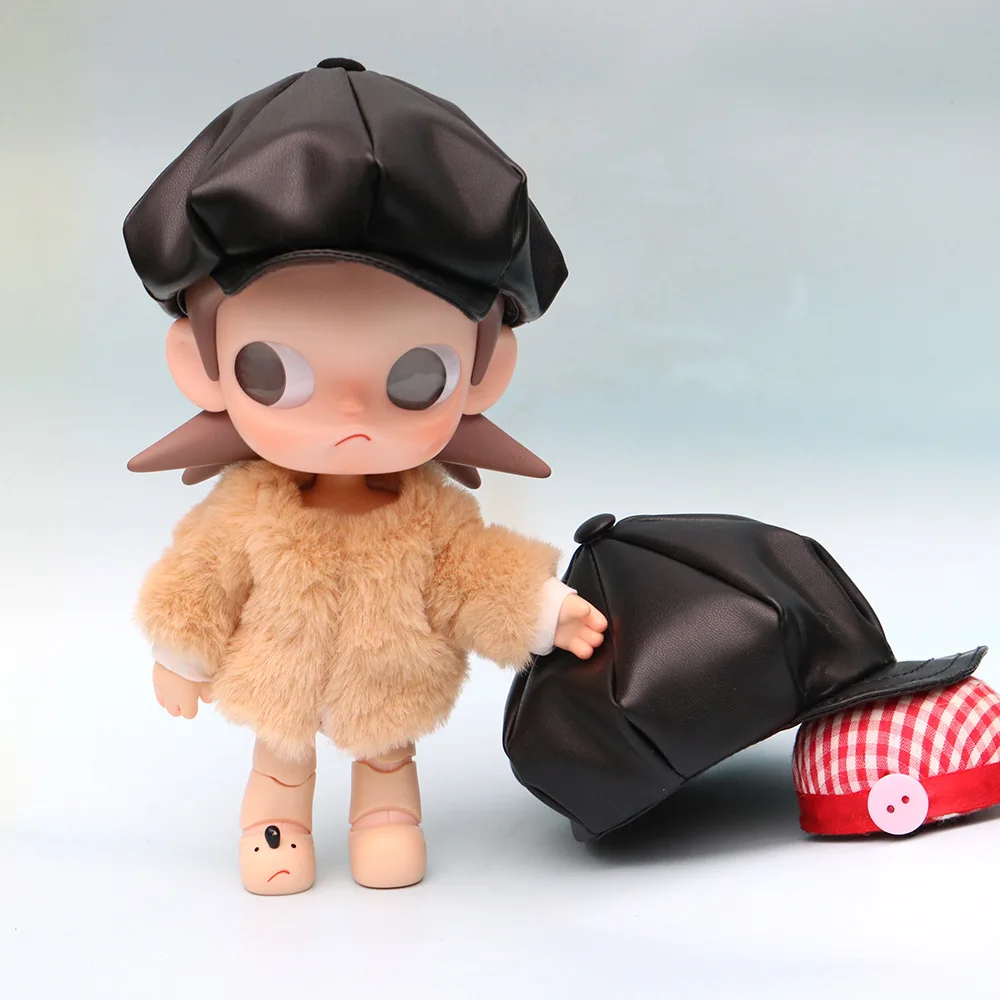 The New Hot-selling Black Leather Hat Zsiga Octagonal Hat Clothing Accessories Personality Fashion Simple All-match Hat