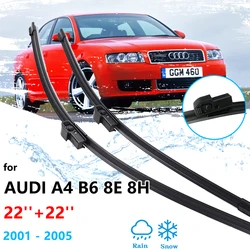 For Audi A4 B6 8E 8H 2001 2002 2003 2004 2005 Sedan Rubber Strip Refill Front Wiper Blades Cutter Window Replacement Accessories
