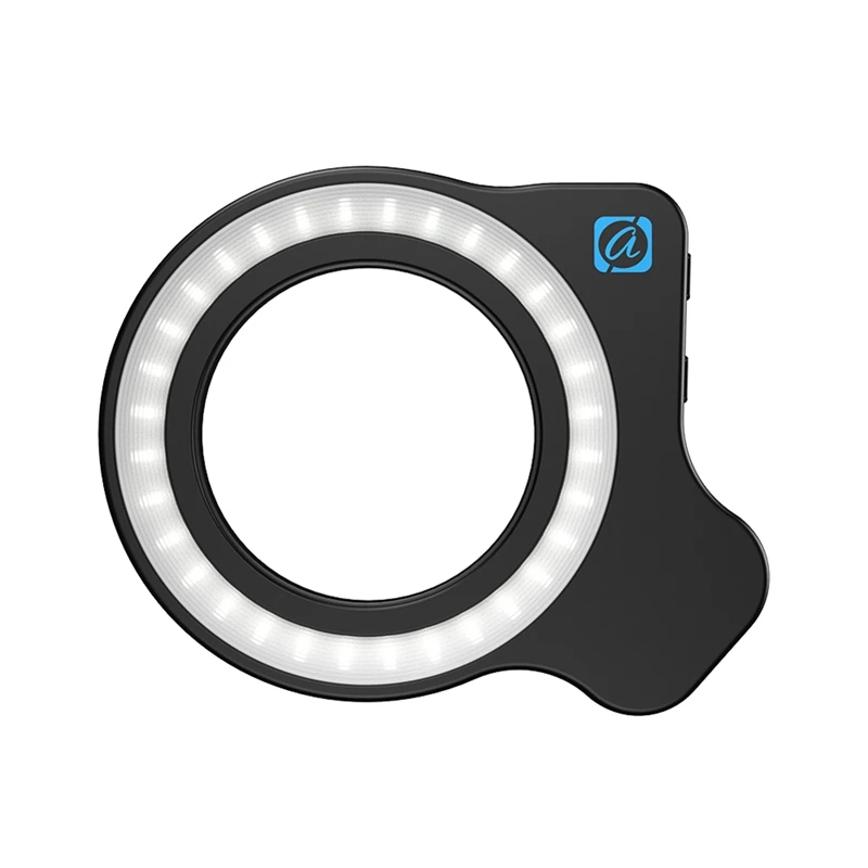 Кольцевой светильник с макрообъективом, 3 цвета, 5 уровней, 2700–6500 К, 32 светодиодные лампы, бусины, 45 световых эффектов для фильтра 37 мм/52 мм