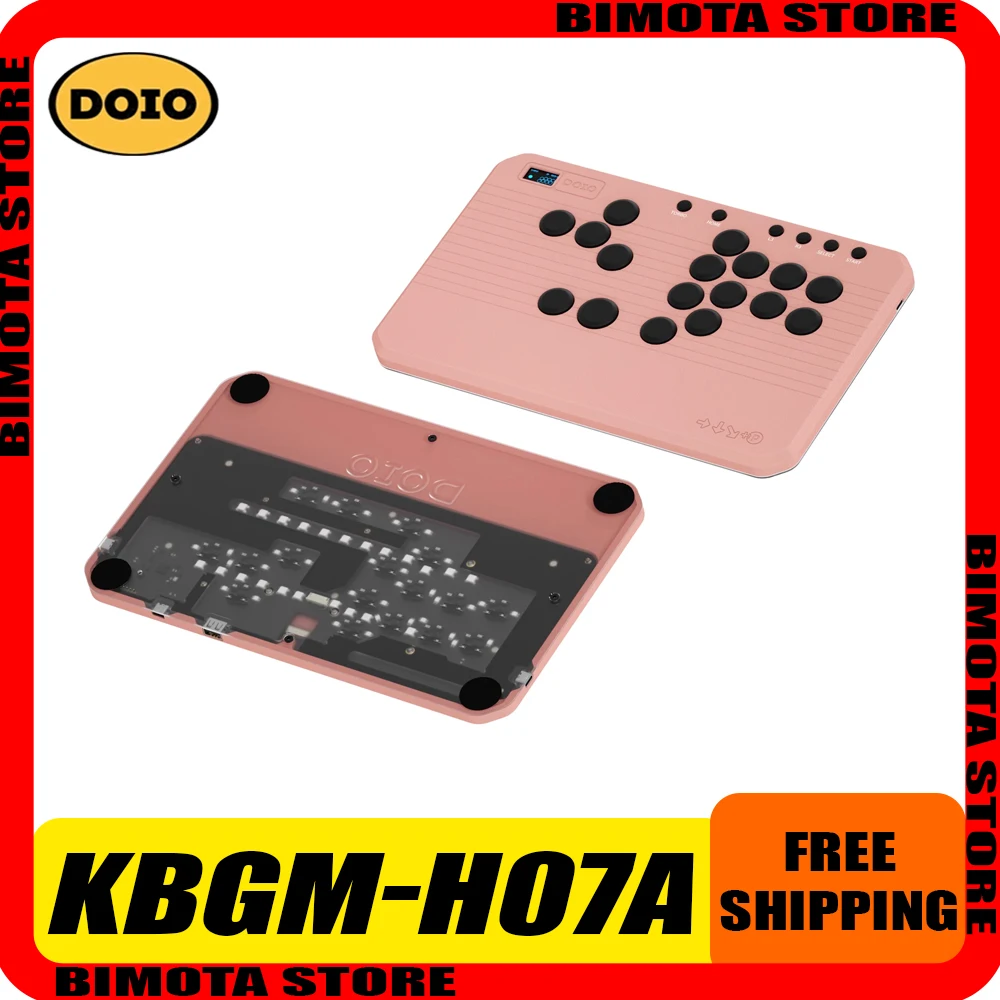 

DOIO HITBOX KBGM-H07A Mechanical Keyboard Multi-keys Aluminium Alloy Customized Gaming Keyboard PBT Type-C OLED For PS5 Switch