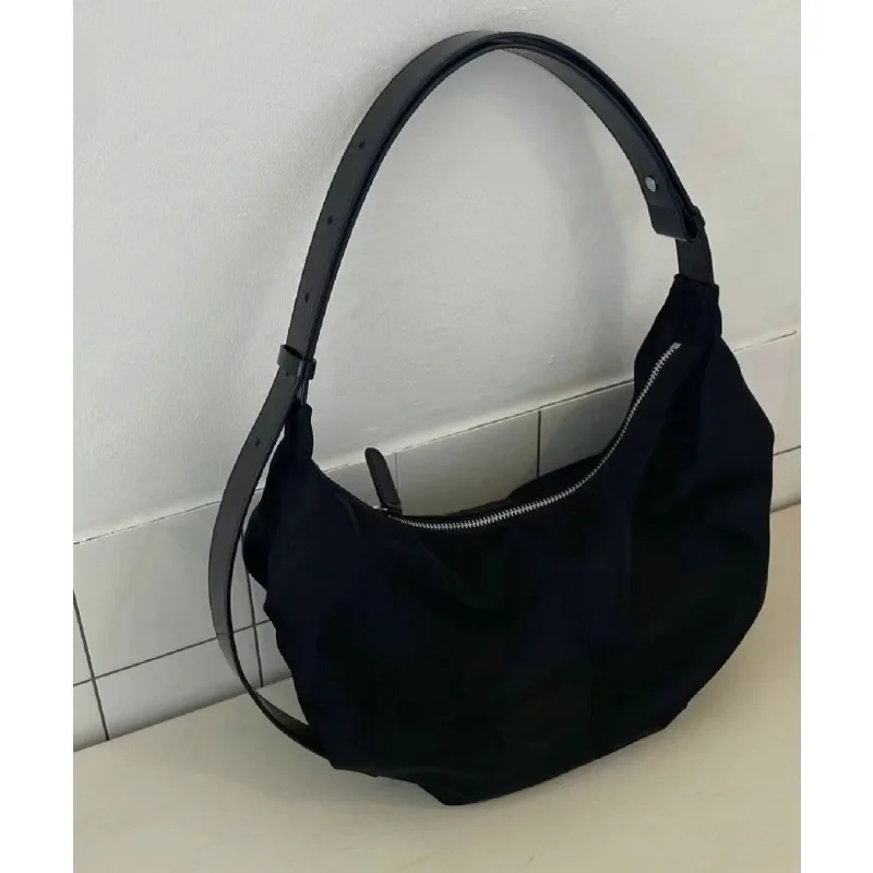 2024 New Designer Retro Genuine Leather Diagonal Underarm Suede Dumpling Bag Commuting Versatile Women\'s Bag hand bag