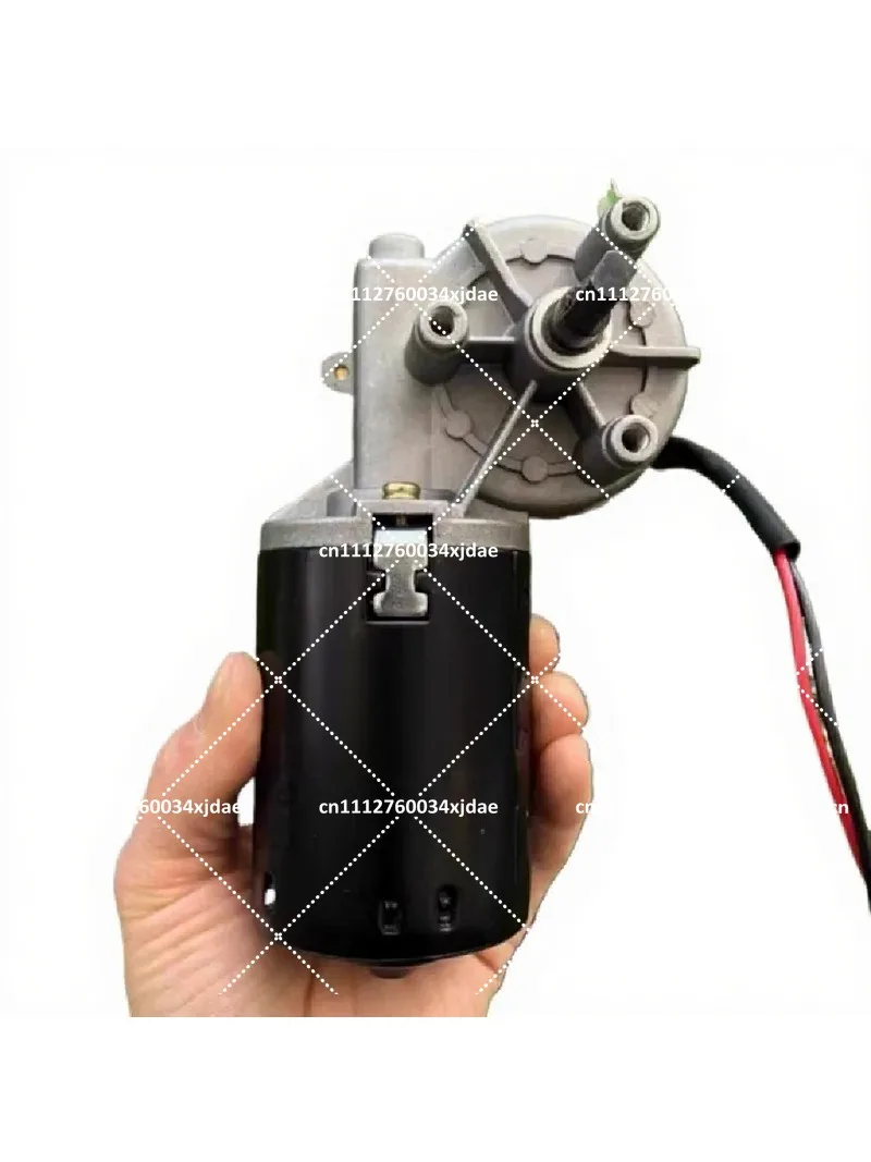 24V 50/52RPM Worm Gear DC Reducer Motor, High Torque Self Locking Metal Gear, High Power Speed Reduction Motor
