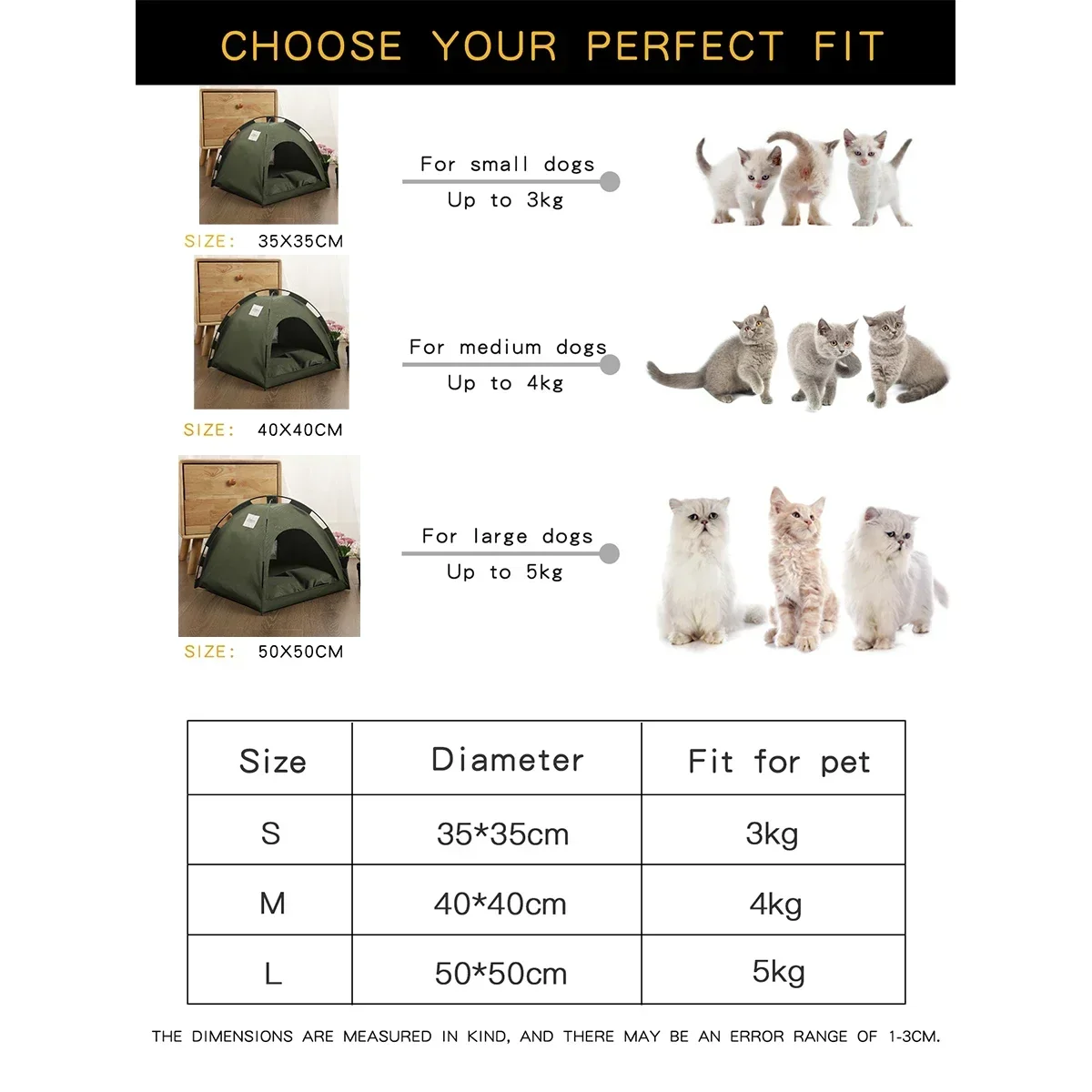 

Pet Tent Bed Summer Cooling Mat Outdoor Pet Tent Breathable Foldable Solid Color Simple Pet Cage Cats House Supplies Products