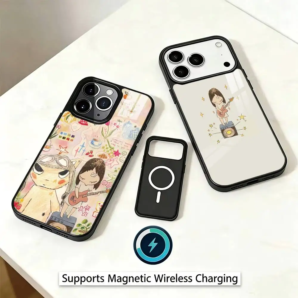 Cute Y-Yoshitomo Nara gift Phone Case For iPhone17,16,15,14,13,12,11 Plus,Pro Magnetic Supports Magnetic Wireless Charging