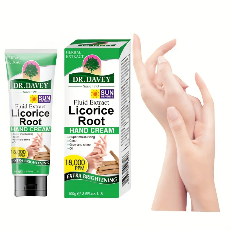 كريم اليد عرق السوس كريم اليد كريم اليد المرطب المنعش غير الدهني للرجال والنساء جميع المواسم العناية باليدين، سوي